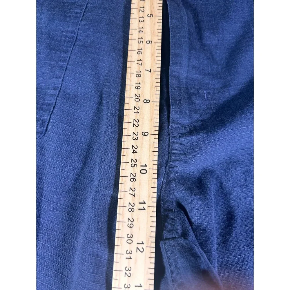 Vintage Carhartt Ripstop Cargo Pants Blue Workwear Scrub Utility Straight Leg